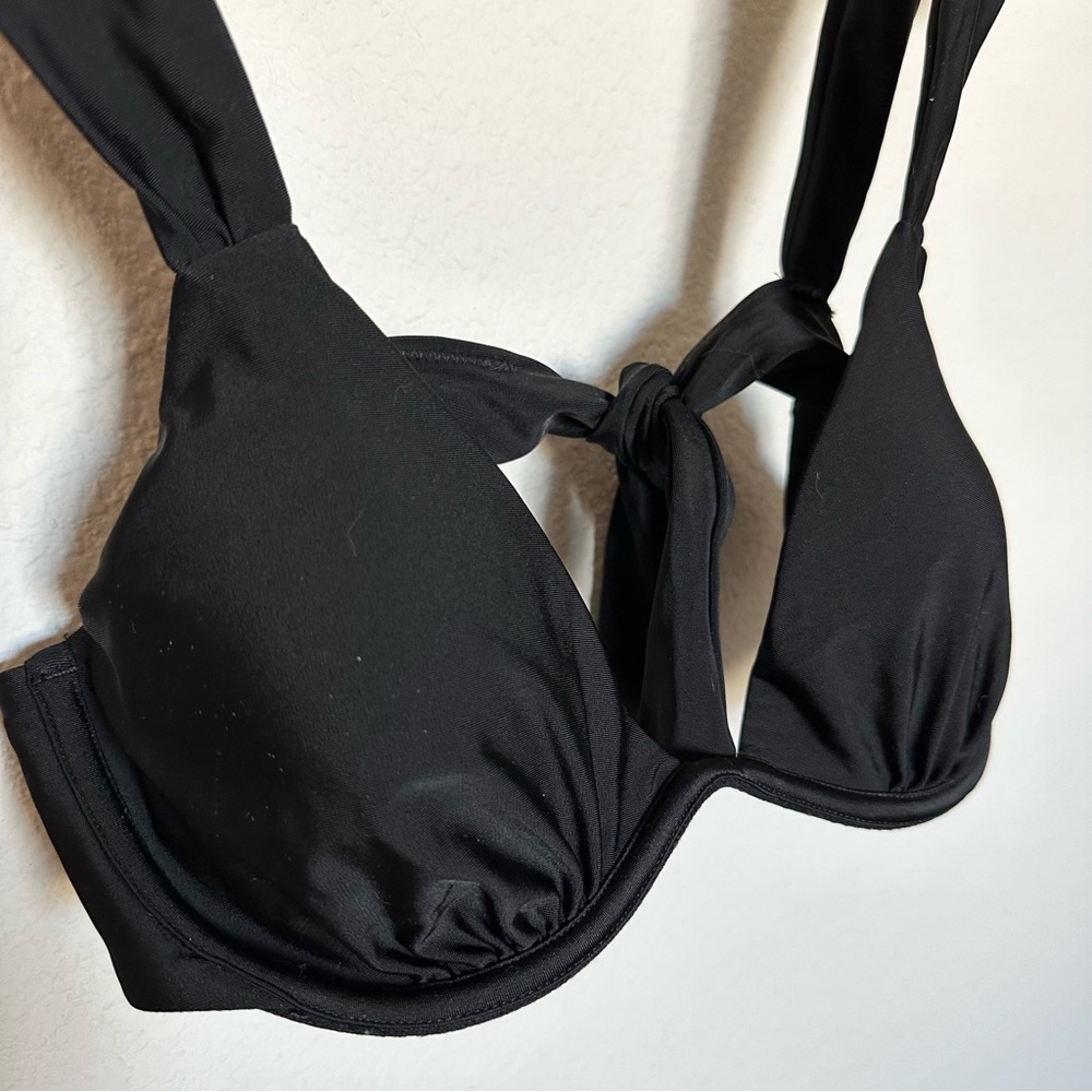 Express Black Bikini Top With Ties